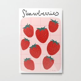 Strawberries and market I Metal Print | Kiwi, Redfruits, Curated, Food, Fruit, Raspberries, Pattern, Fruitsalad, Strawberry, Berries 