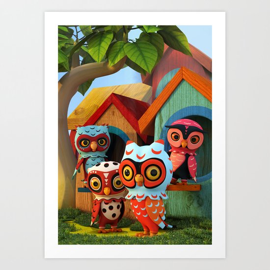 Owl City Art Print