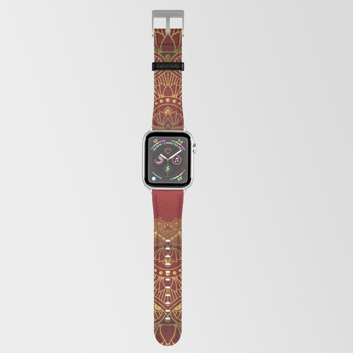 Red & Yellow Color Mandala Art Design Apple Watch Band