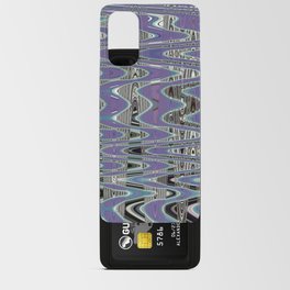 Black And White Abstraction With Purple Android Card Case