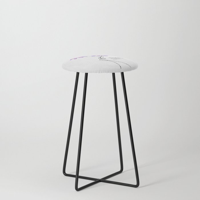 Motivational Supporting Art - Stronger Together Counter Stool