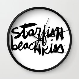 Starfish Beachkiss Wall Clock | Painting, Bikini, Wallart, Starfish, Prints, Summer, Ocean, Pop Art, Street Art, Digital 