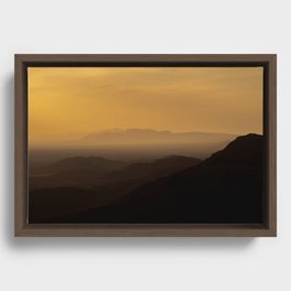 Serie of mountains Framed Canvas
