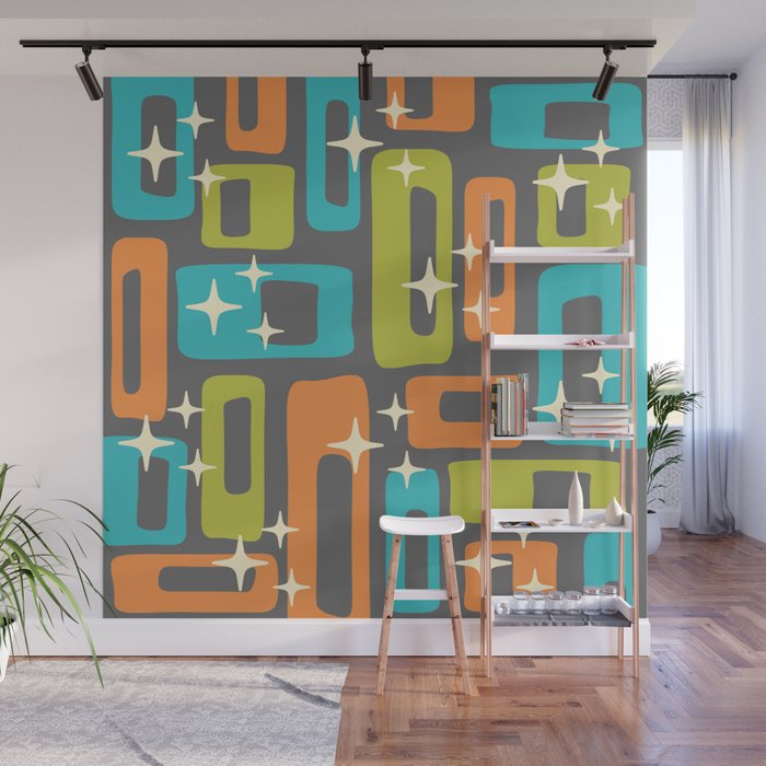 Retro Mid Century Modern Abstract Pattern 634 Wall Mural