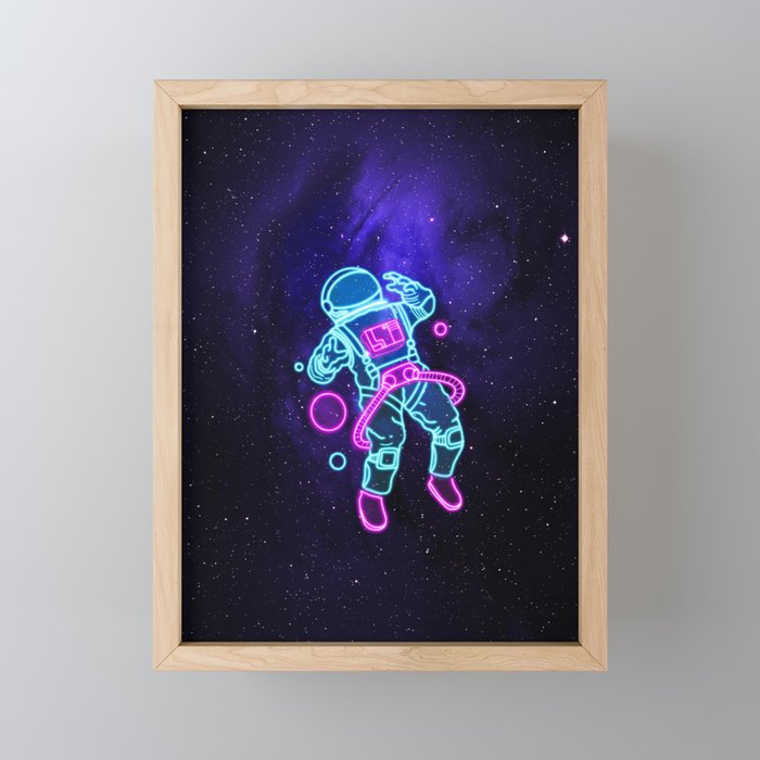 Space Astronaut Framed Mini Art Print