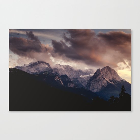 Cross Mountains #sunset Canvas Print