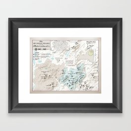 NYS Adirondack 46er Atlas Inspired area map Framed Art Print