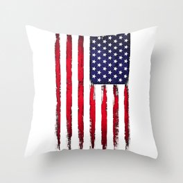 Vintage American flag Throw Pillow