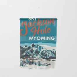 Ski Jackson Hole Wyoming Vintage Ski Poster Wall Hanging