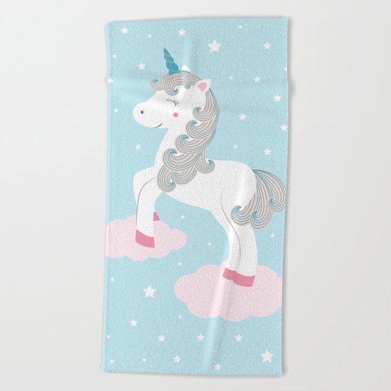 Magic unicorn Beach Towel