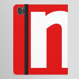 letter M (White & Red) iPad Folio Case