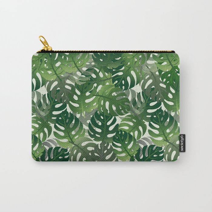 Exotic Palm Leaf Pattern Carry-All Pouch
