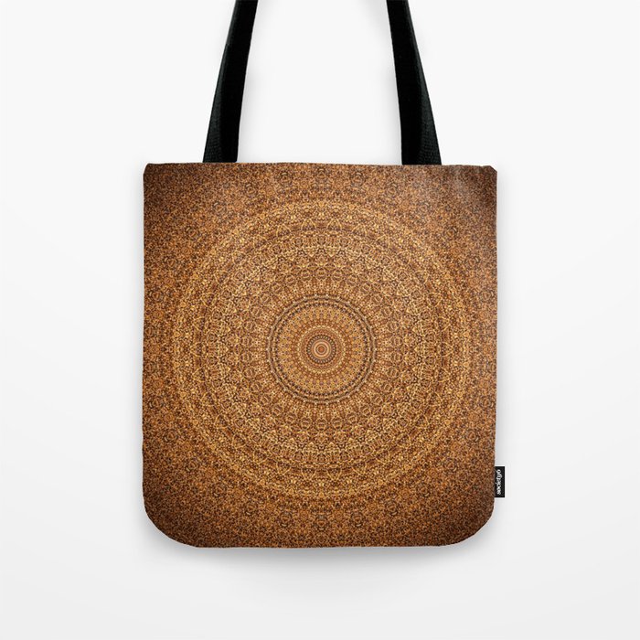 Bohemian Mandala Image Copper Tote Bag