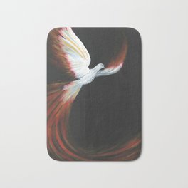 Resurrection of Hope Bath Mat | Acrylic, Despair, Dove, Painting, Bird, Traditional, Avian, Acrylic Painting, Love, Peace 