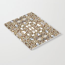 jewelry gemstone silver champagne gold crystal Notebook