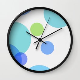 Blue Circles Wall Clock
