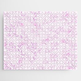 Luxury Magenta Pink Rose Gold Glitter Palm Trees Leaves Jigsaw Puzzle