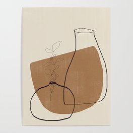 Vase Line Minimalistic Study No.3 Poster