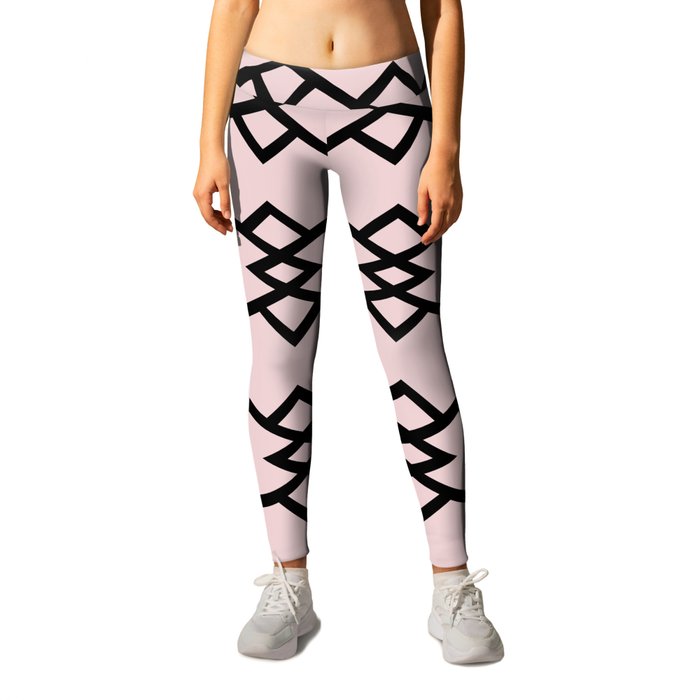 Black and Pink Tessellation Line Pattern 22 Pairs DE 2022 Popular Color Short and Sweet DE6023 Leggings