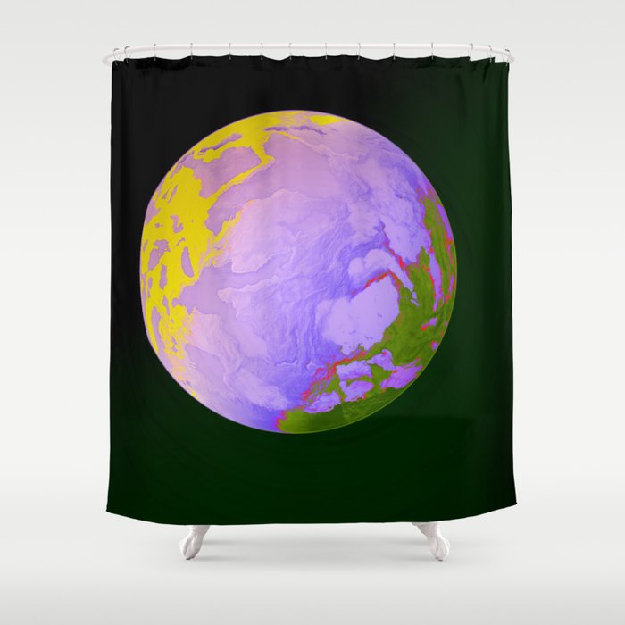 Pink Planet Shower Curtain