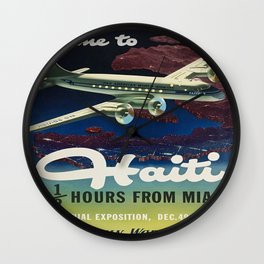 Vintage poster - Haiti Wall Clock
