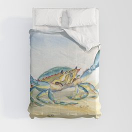 Colorful Blue Crab 2 Comforter