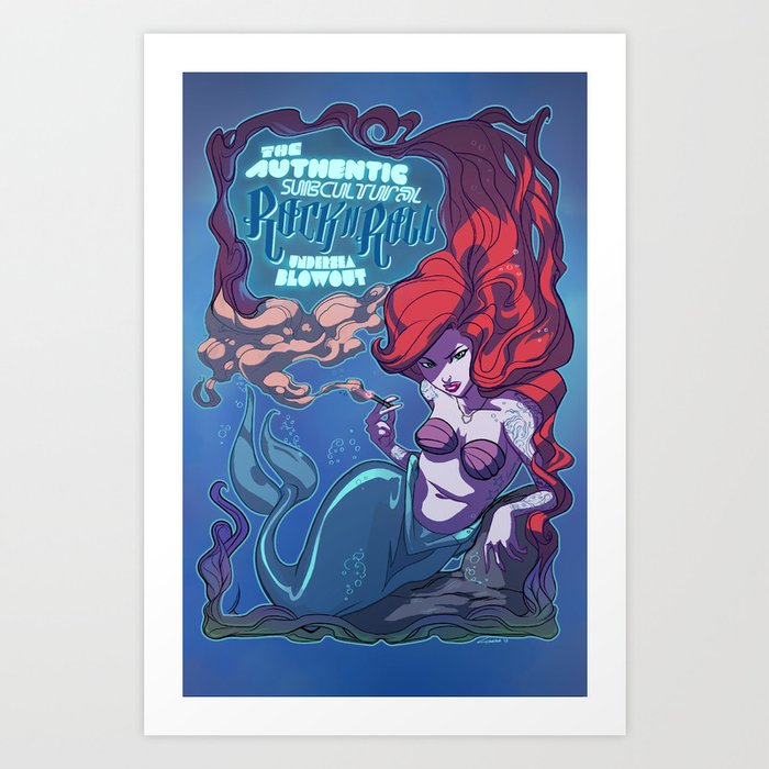 Rock Mermaid Art Print