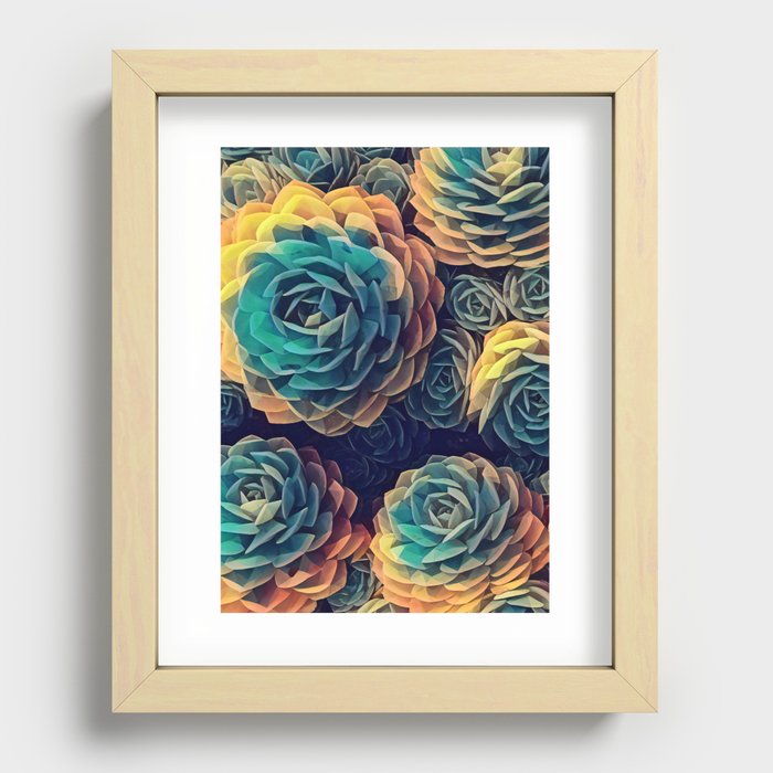 Succulents Recessed Framed Print