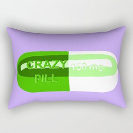 Crazy Pill Lavender Rectangular Pillow