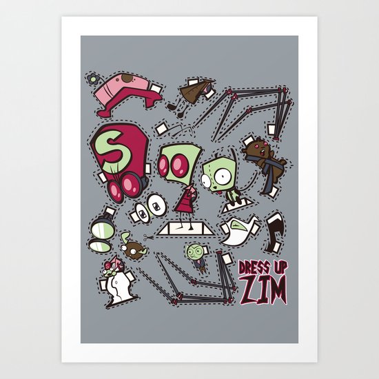 Dress up Zim Art Print