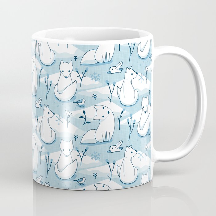 Arctic Fox - Blue Coffee Mug
