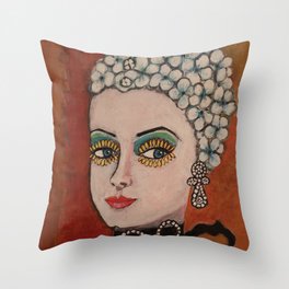 QUEEN CHARLOTTE GOES SWIMMING Throw Pillow