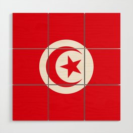 Flag of Tunisia Wood Wall Art