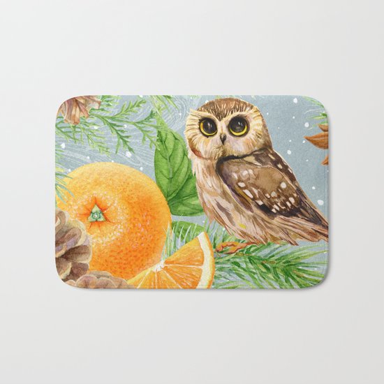 Winter animal #10 Bath Mat