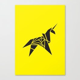Origami Unicorn Cyberpunk Blade Runner Canvas Print