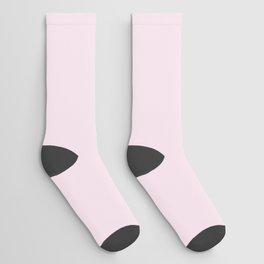Ultra Pale Pastel Pink Solid Color Hue Shade - Patternless Socks