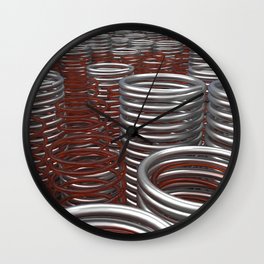 Glass and metal springs and coils Wall Clock