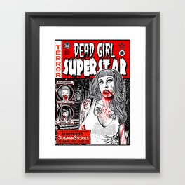 DEAD GIRL SUPERSTAR "RETRO COMIC COVER" Framed Art Print