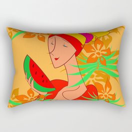 Tropical lady Rectangular Pillow
