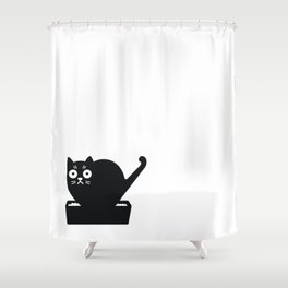 Surprised cat! Shower Curtain