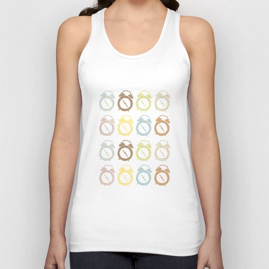 clocks pattern Unisex Tank Top