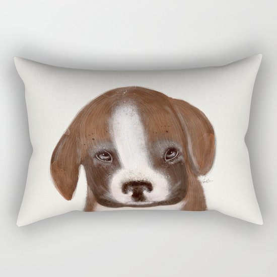 little boxer Rectangular Pillow
