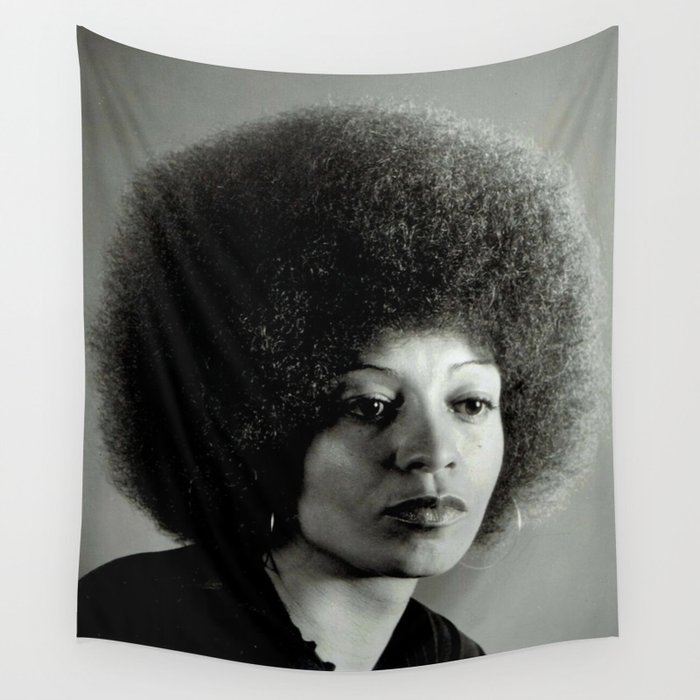 I've got the power, Angela Davis portrait, African American icon black and white photograph / photography by Philippe Halsman Wall Tapestry