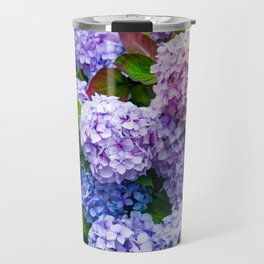 Purple Hydrangeas Blooming Travel Mug