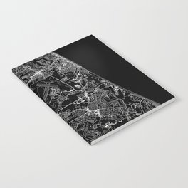 Virginia Beach Black Map Notebook