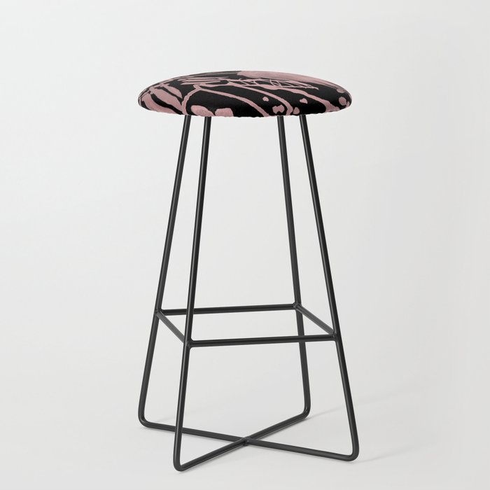 Electrical Spots in Black and Pink! Bar Stool