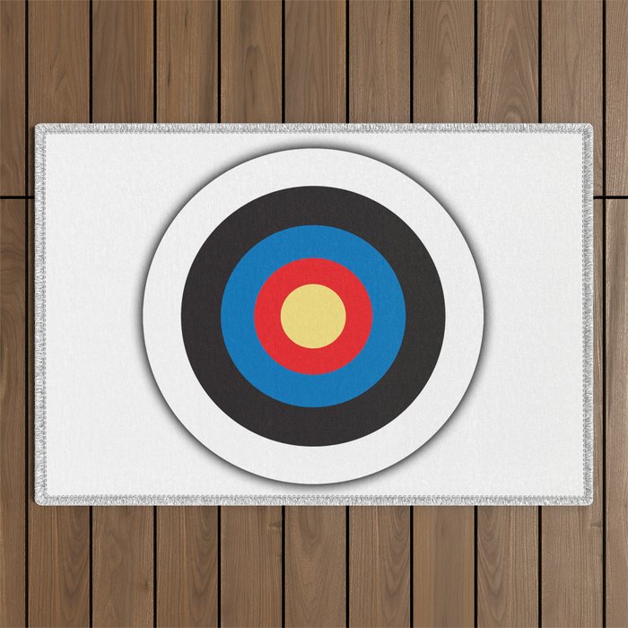 BULLS EYE, BULLSEYE, TARGET. Outdoor Rug