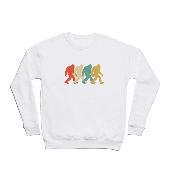 Bigfoot Silhouette Retro Pop Art Sasquatch Graphic Crewneck Sweatshirt