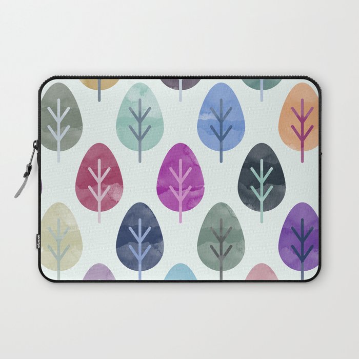 Watercolor Forest Pattern Laptop Sleeve by Amir Faysal | Society6