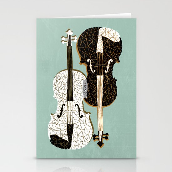 Two Violins Stationery Cards